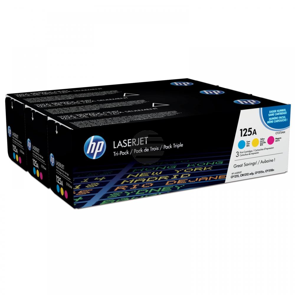 HP Toner-Kartusche gelb, cyan, magenta (CF373AM, 125A) HP Toner-Kartusche gelb, cyan, magenta (CF373AM, 125A)