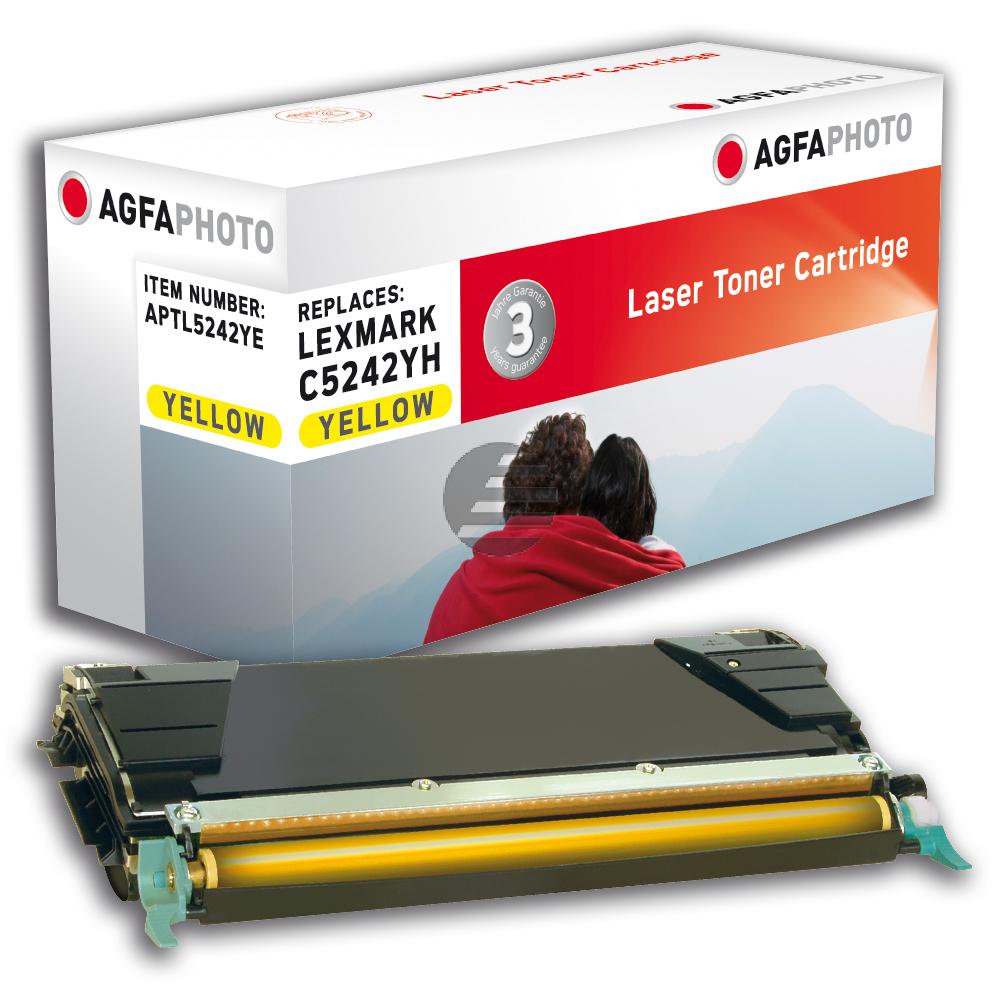 Agfaphoto Toner-Kartusche gelb HC (APTL5242YE) ersetzt C5242YH