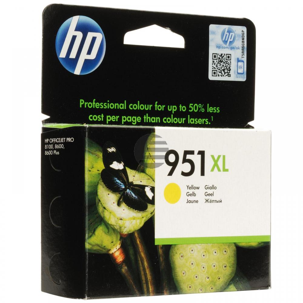 HP Tintenpatrone gelb HC (CN048AE#301, 951XL)