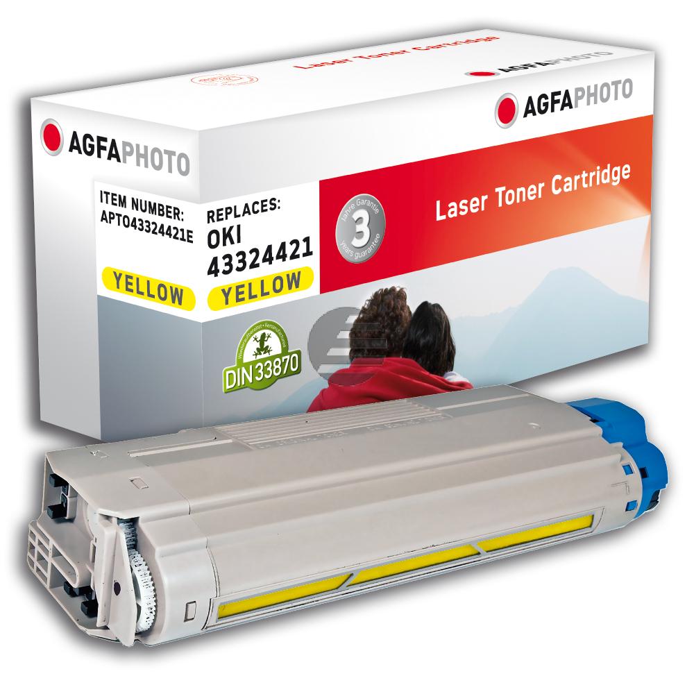 Agfaphoto Toner-Kit gelb (APTO43324421E) ersetzt 43324421