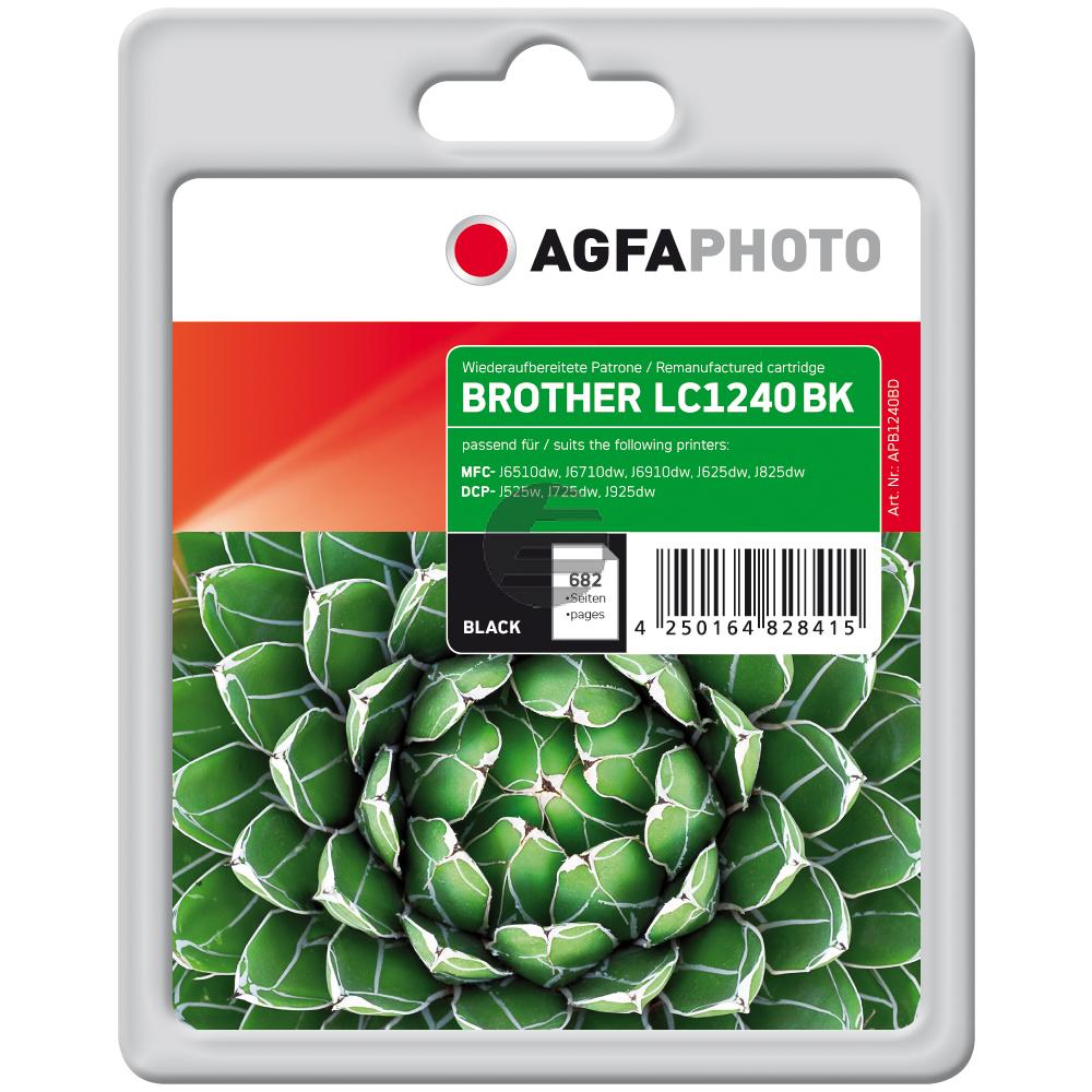 Agfaphoto Tintenpatrone schwarz (APB1240BD) ersetzt LC-1240BK