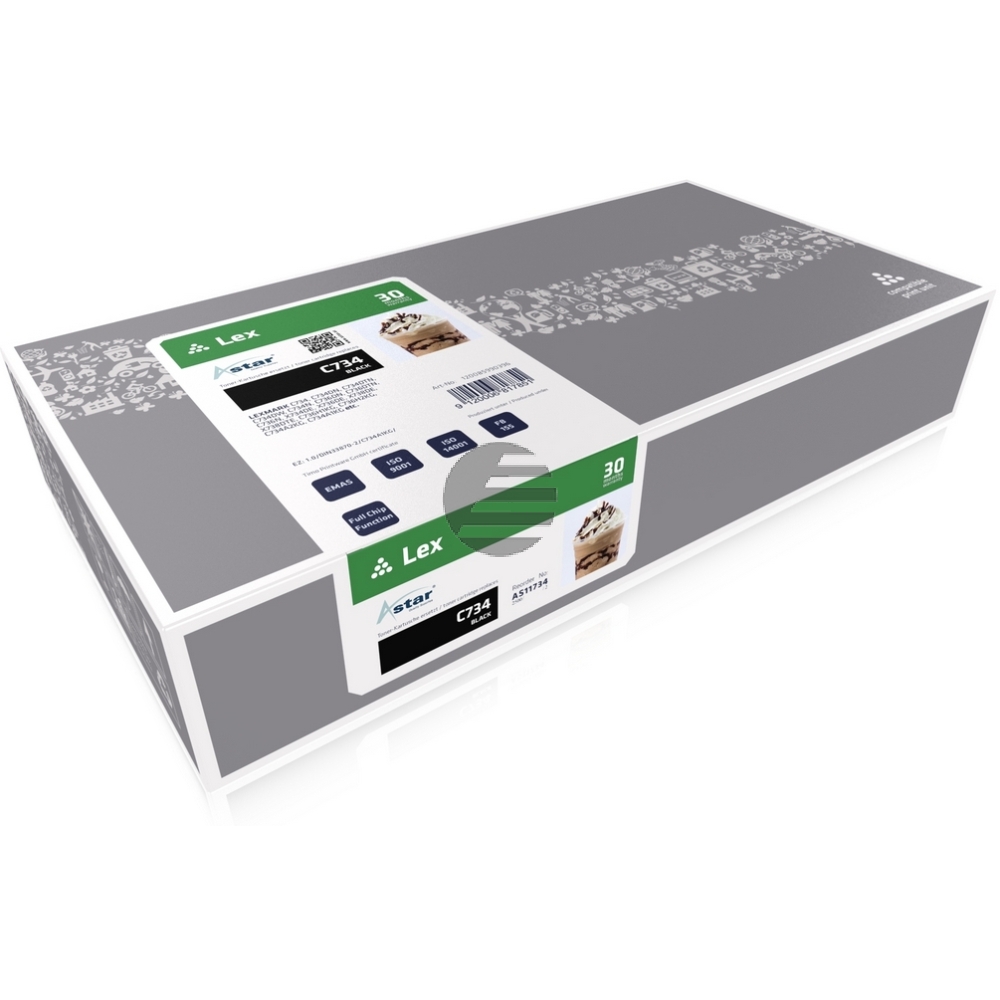 Astar Toner-Kartusche schwarz (AS11734) ersetzt C734A2KG Astar Toner-Kartusche schwarz (AS11734) ersetzt C734A2KG