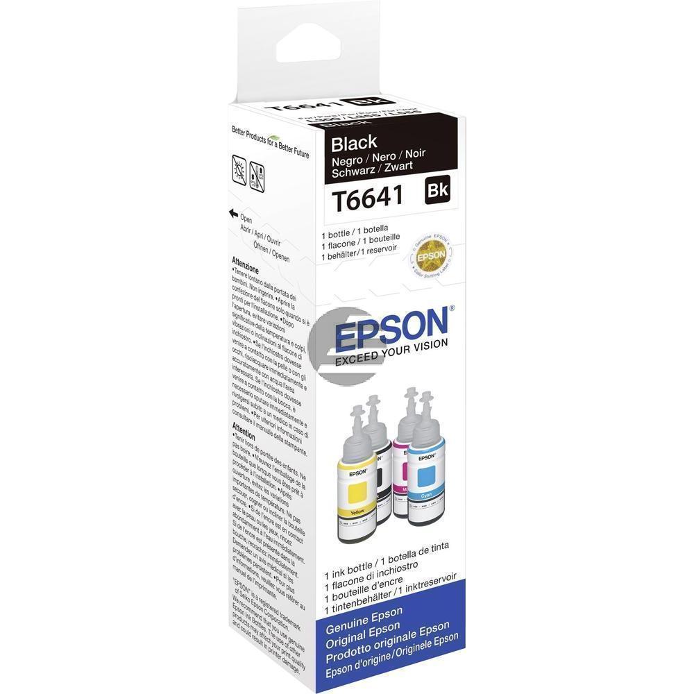 Epson Tintennachfüllfläschchen schwarz (C13T664140, 664)