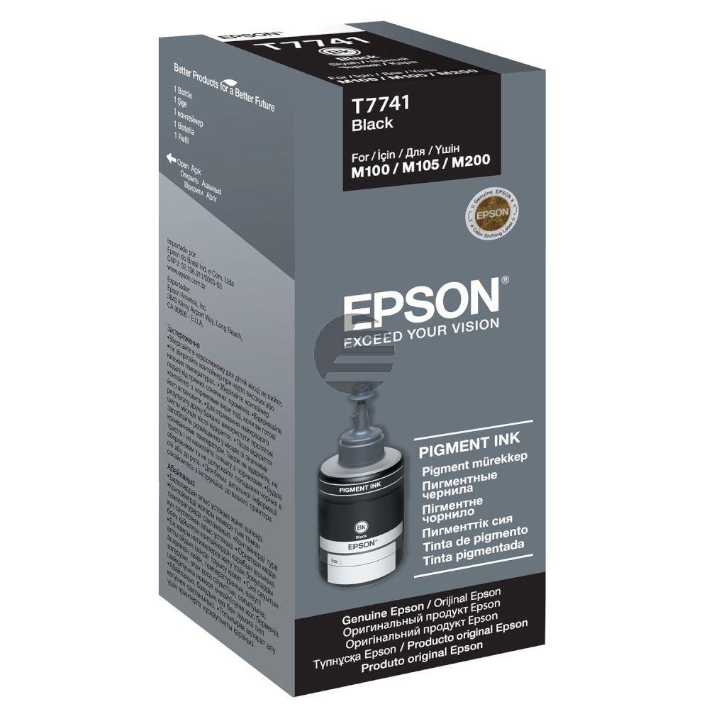 Epson Tintennachfüllfläschchen schwarz (C13T77414A, T7741)