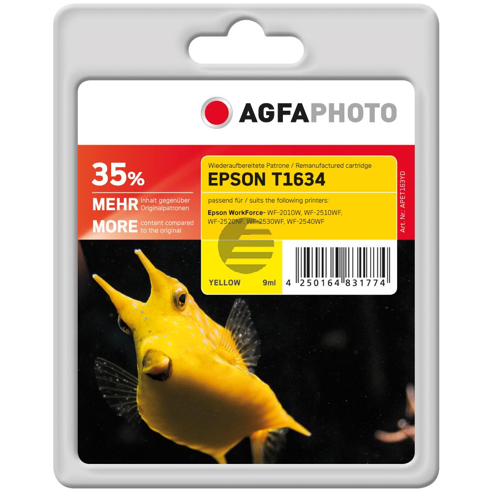 Agfaphoto Tintenpatrone gelb (APET163YD) ersetzt T1634