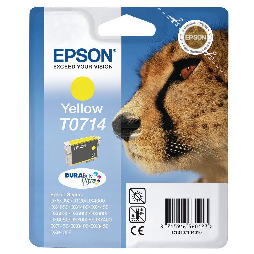 Epson Tintenpatrone gelb HC (C13T07144011, T0714) Epson Tintenpatrone gelb HC (C13T07144011, T0714)