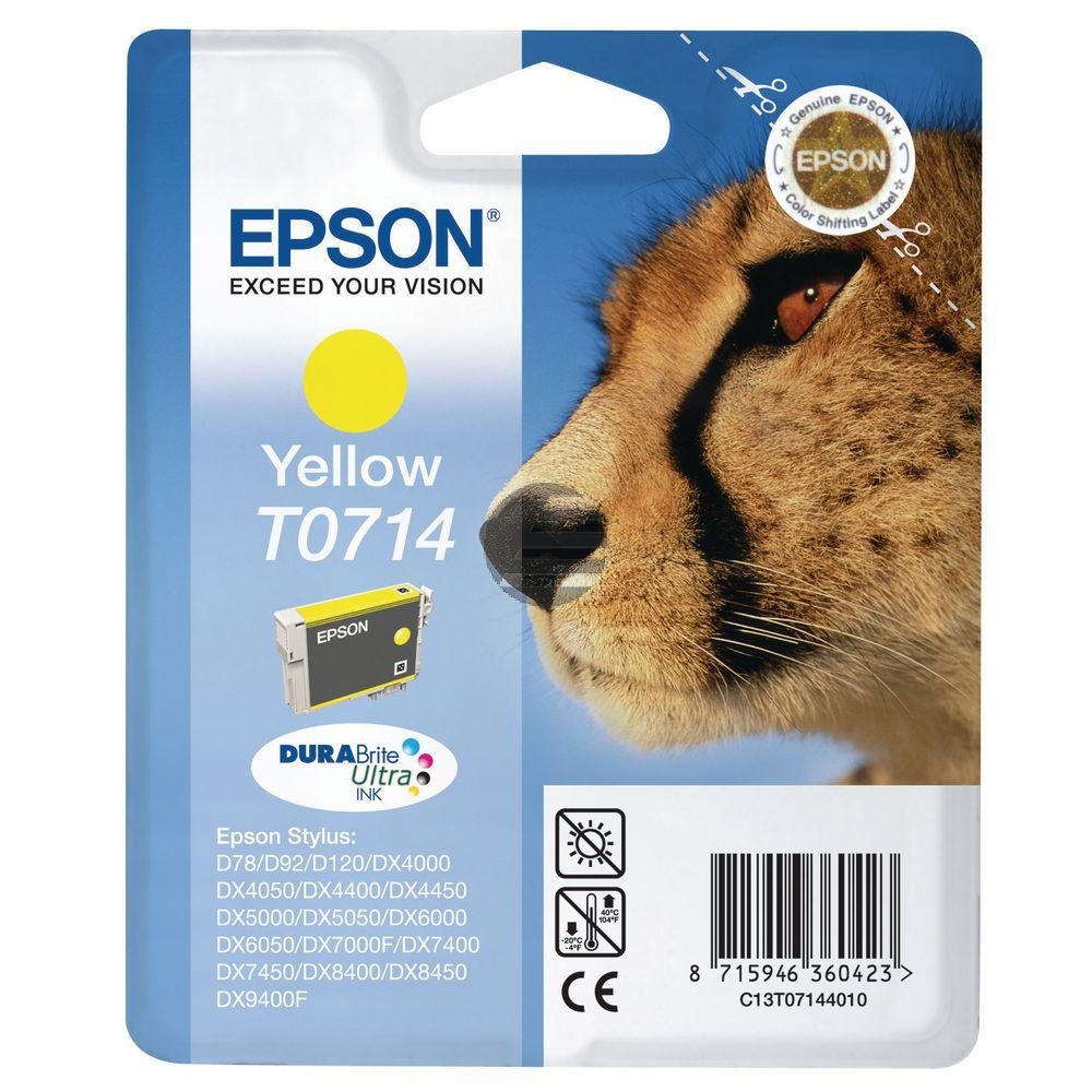 Epson Tintenpatrone gelb HC (C13T07144011, T0714)