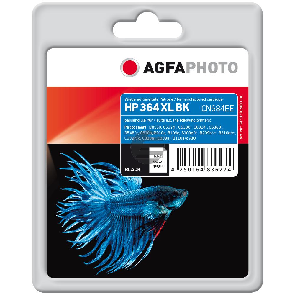 Agfaphoto Tintenpatrone schwarz HC (APHP364BXLDC) ersetzt 364XL