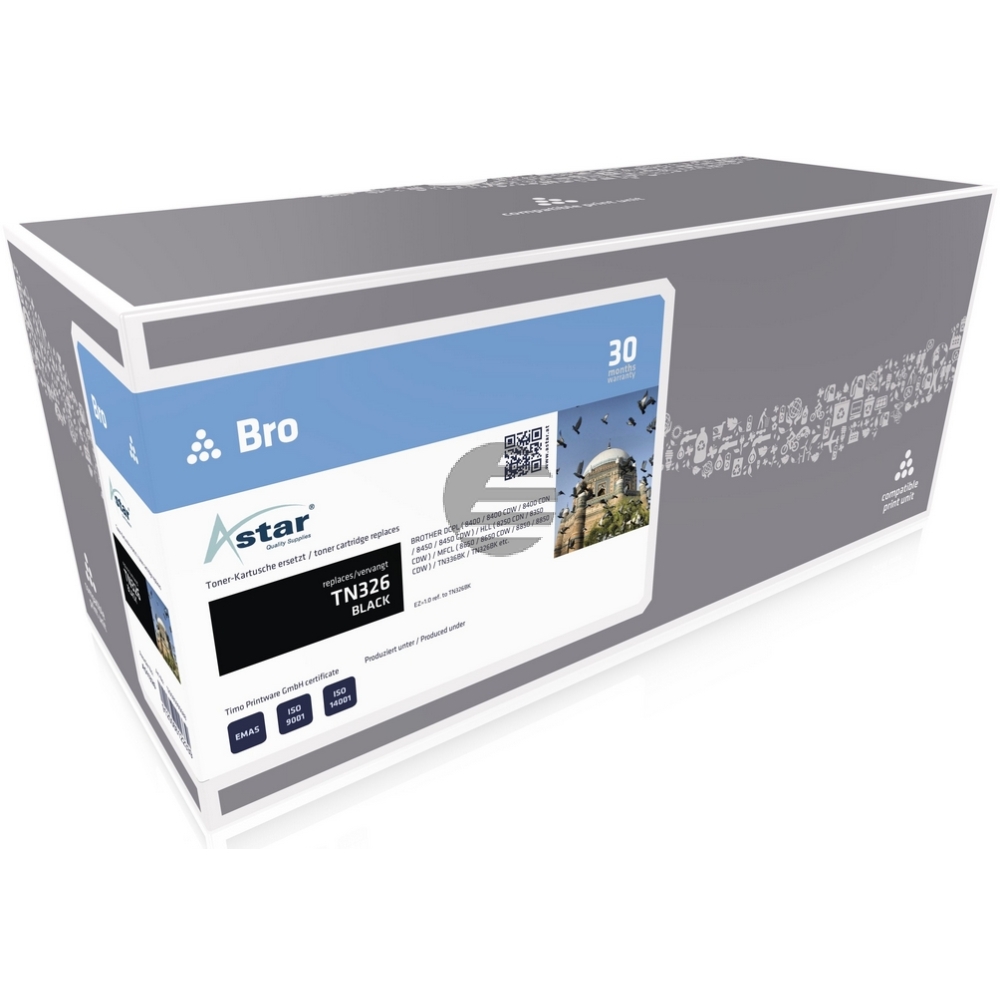 Astar Toner-Kartusche schwarz (AS11326) ersetzt TN-326BK Astar Toner-Kartusche schwarz (AS11326) ersetzt TN-326BK