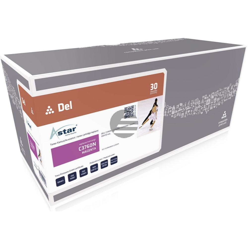 Astar Toner-Kit magenta HC (AS12760) ersetzt 8JHXC Astar Toner-Kit magenta HC (AS12760) ersetzt 8JHXC