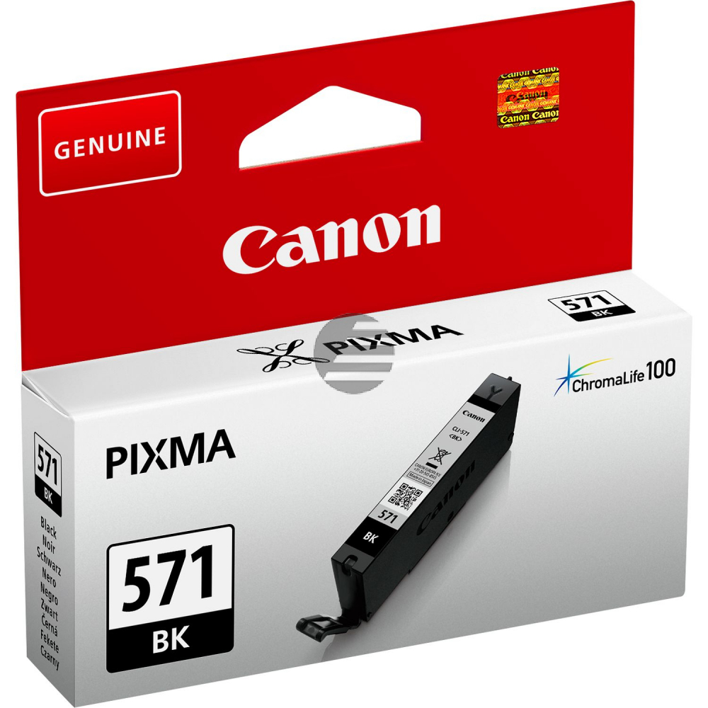 Canon Tintenpatrone schwarz (0385C001, CLI-571BK)