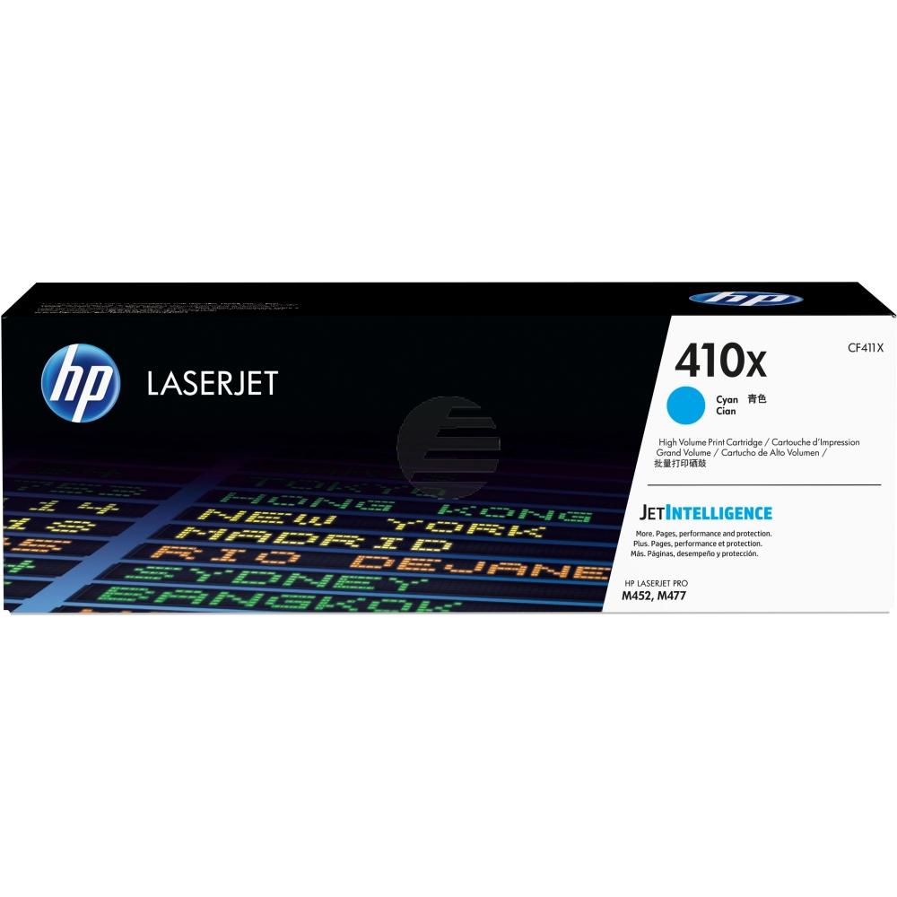 HP Toner-Kartusche cyan HC (CF411X, 410X) HP Toner-Kartusche cyan HC (CF411X, 410X)