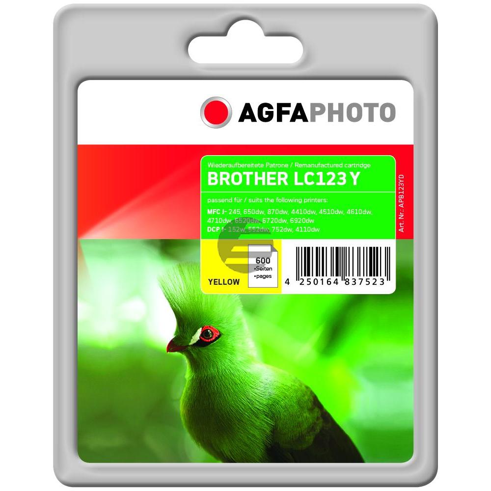 Agfaphoto Tintenpatrone gelb (APB123YD) ersetzt LC-123Y