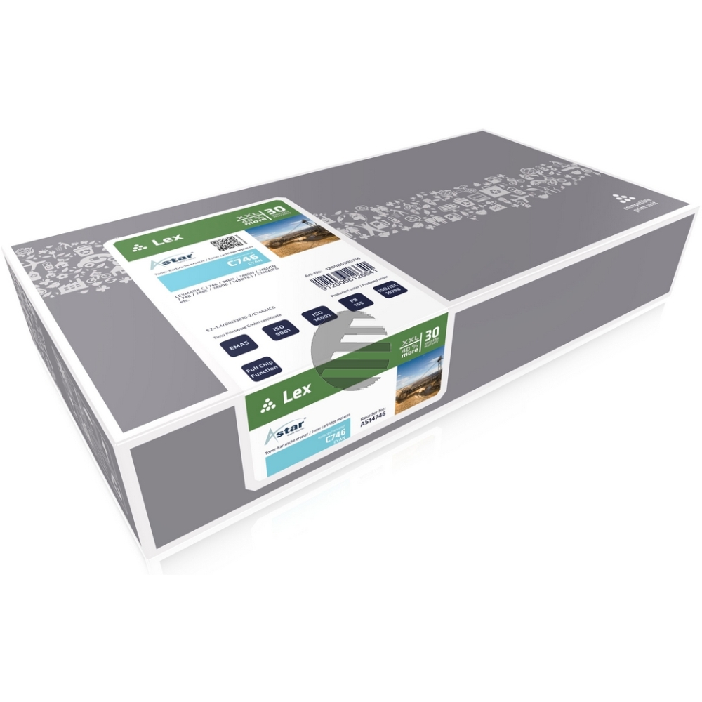 Astar Toner-Kit cyan (AS14746) ersetzt C746A2CG Astar Toner-Kit cyan (AS14746) ersetzt C746A2CG