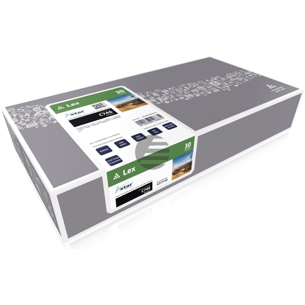 Astar Toner-Kit schwarz (AS11746) ersetzt C746H2KG Astar Toner-Kit schwarz (AS11746) ersetzt C746H2KG