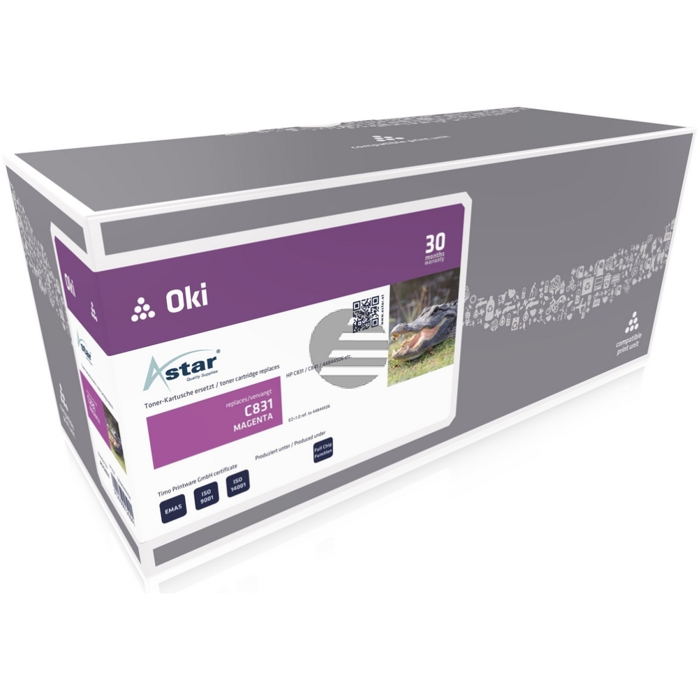 Astar Toner-Kit magenta (AS12831) ersetzt 44844506 Astar Toner-Kit magenta (AS12831) ersetzt 44844506