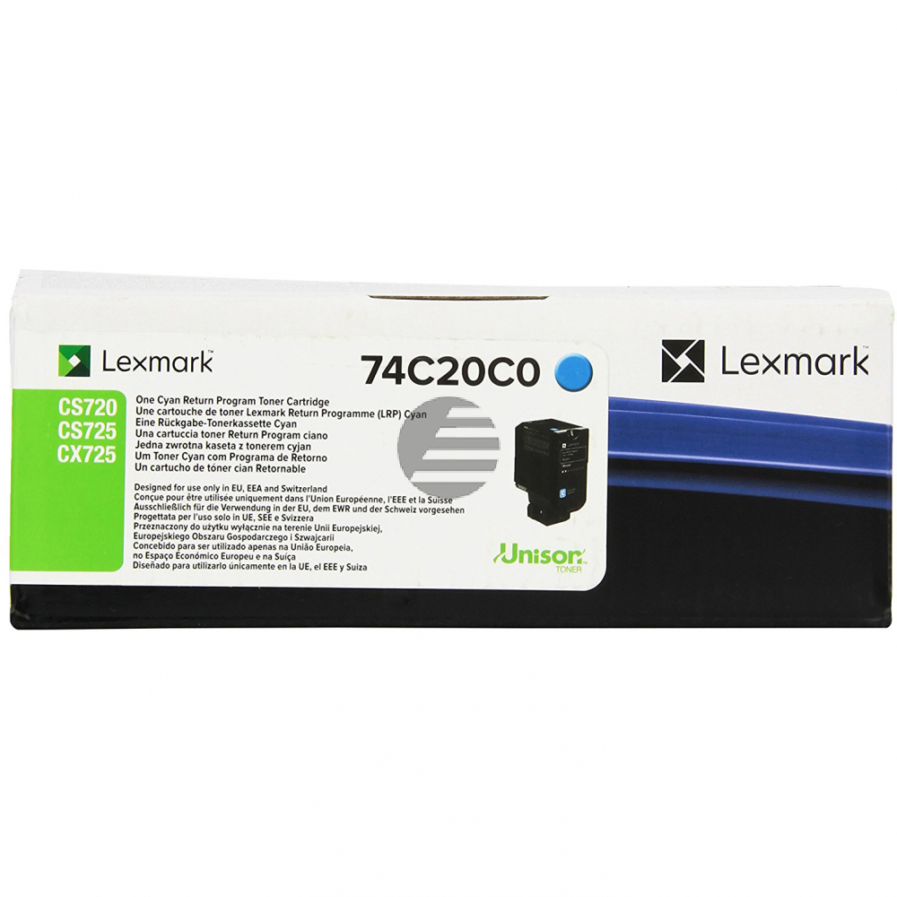 Lexmark Toner-Kit Return cyan (74C20C0)