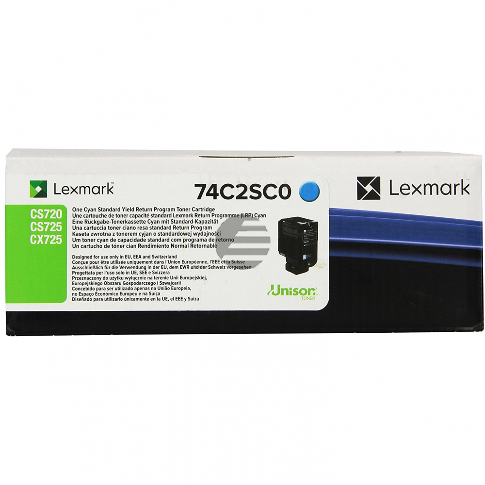Lexmark Toner-Kit Return cyan HC (74C2SC0)