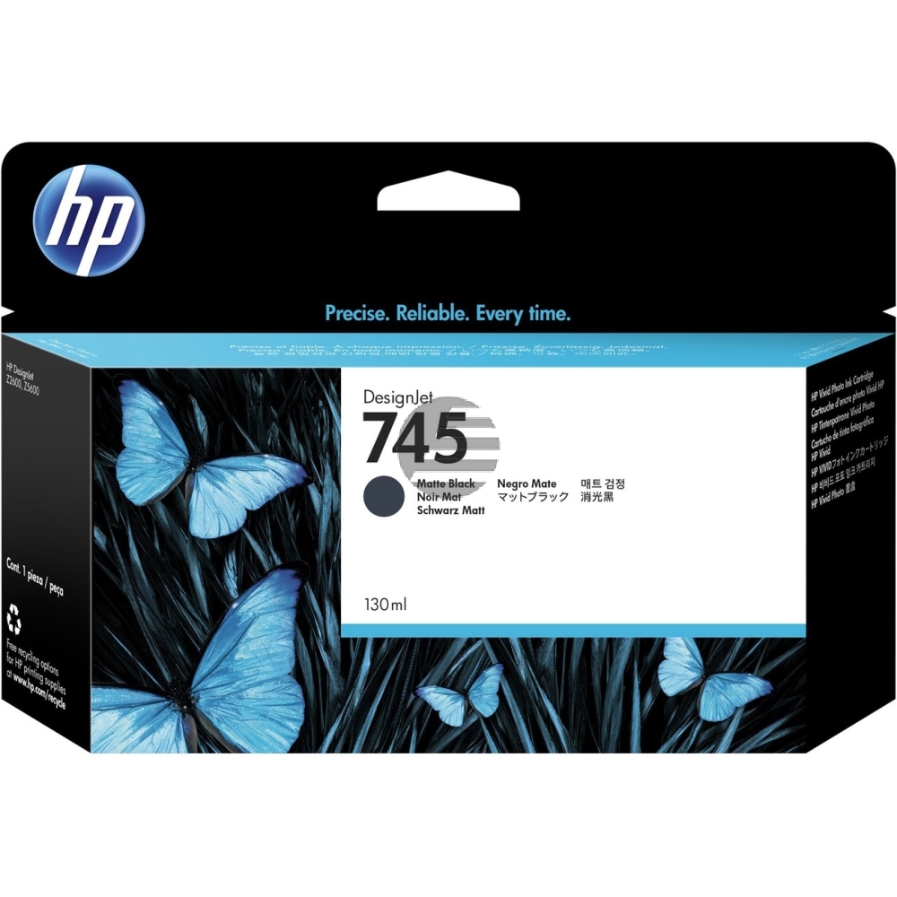HP Tintenpatrone schwarz matt (F9J99A, 745)