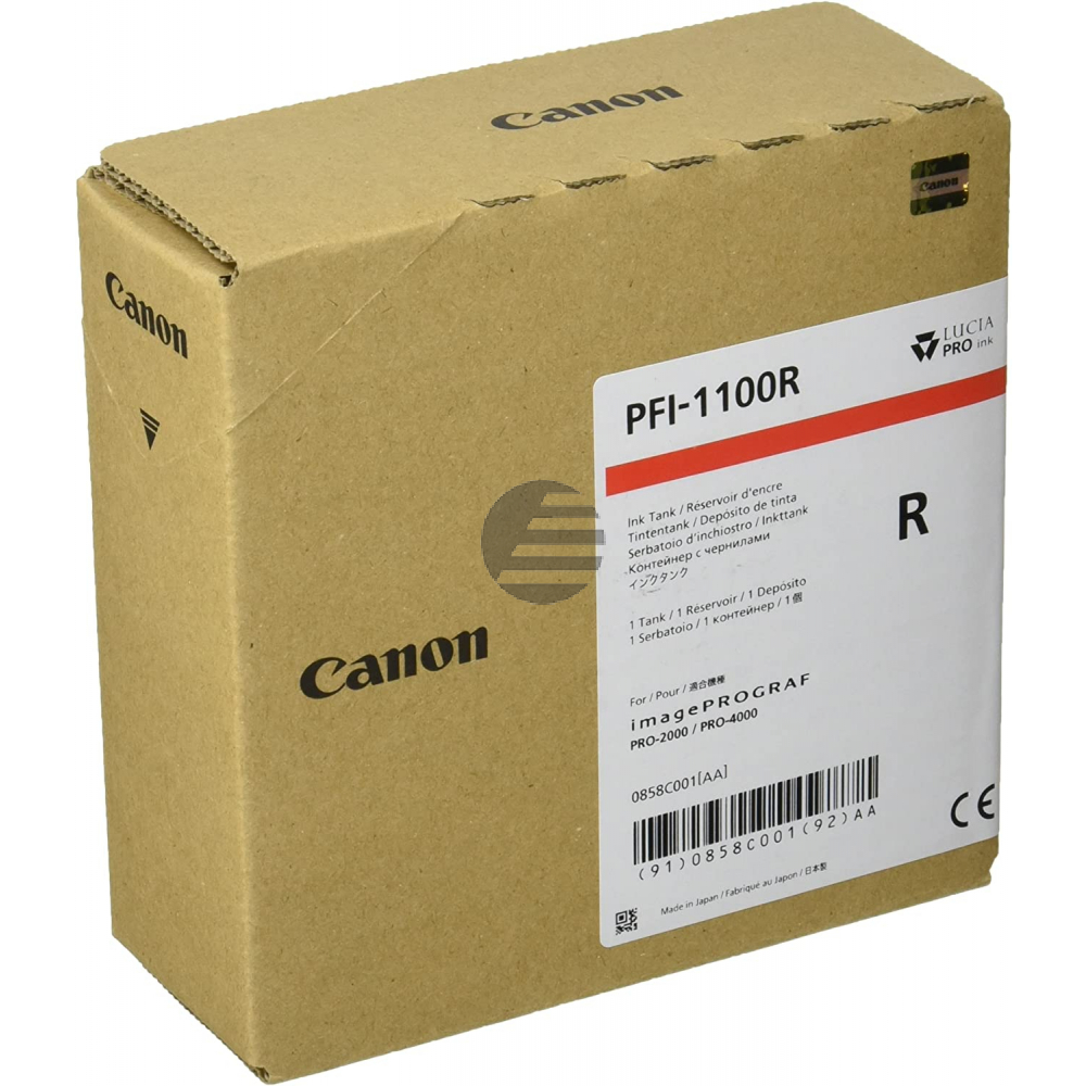 Canon Tintenpatrone rot (0858C001, PFI-1100R)