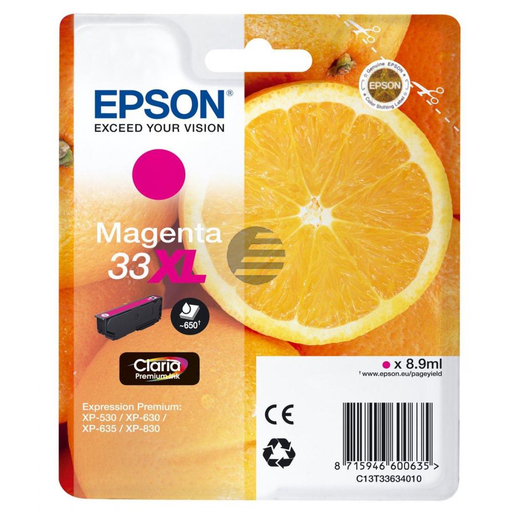 Epson Tintenpatrone with secure magenta HC (C13T33634012, T3363)