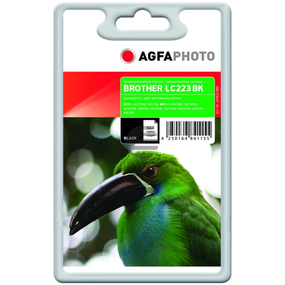 Agfaphoto Tintenpatrone schwarz (APB223BD) ersetzt LC-223Bk