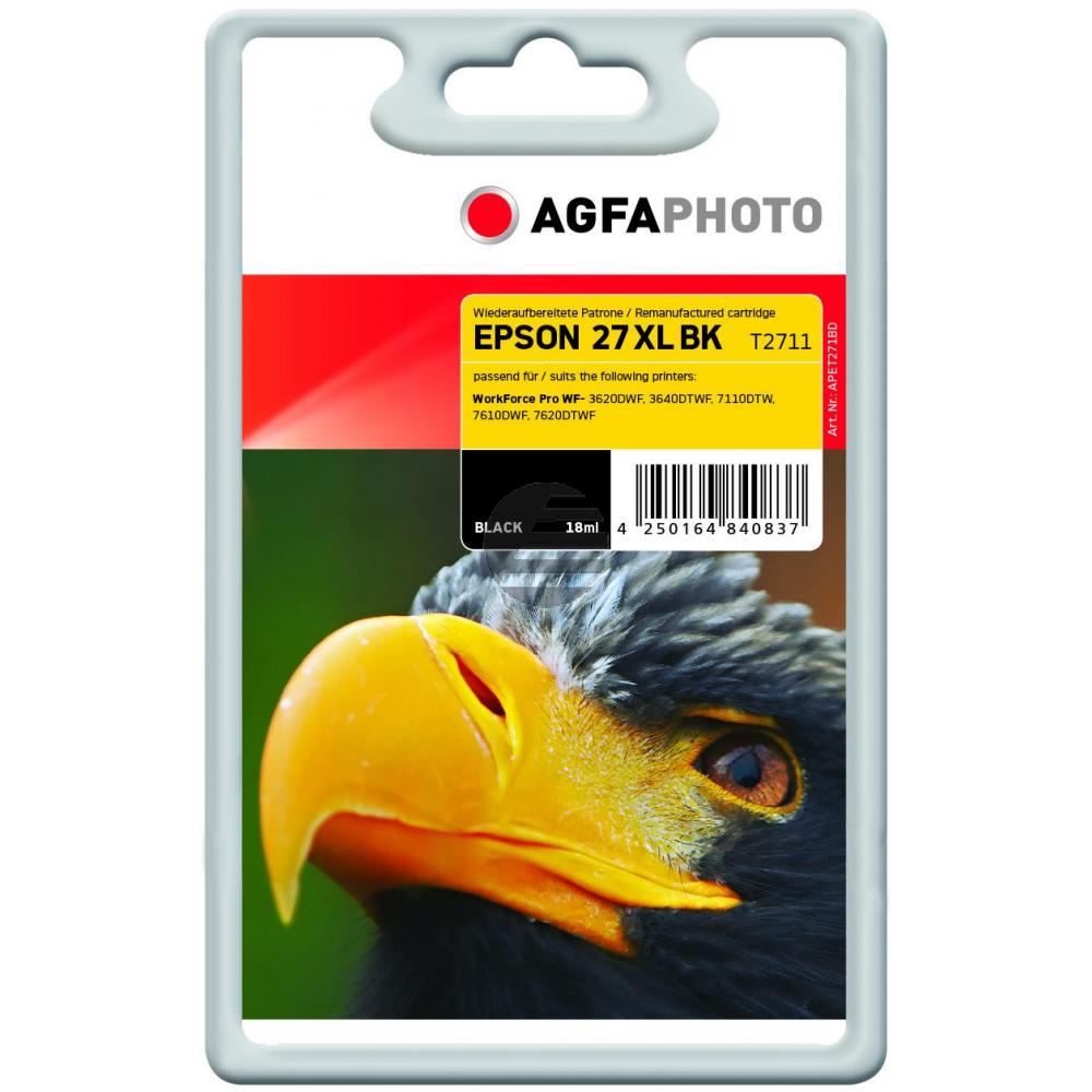 Agfaphoto Tintenpatrone schwarz (APET271BD) ersetzt T2711