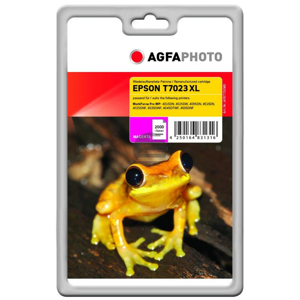 Agfaphoto Tintenpatrone magenta HC (APET702MD) ersetzt T7023