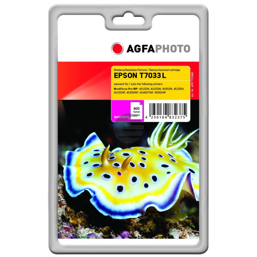 Agfaphoto Tintenpatrone magenta (APET703MD) ersetzt T7033