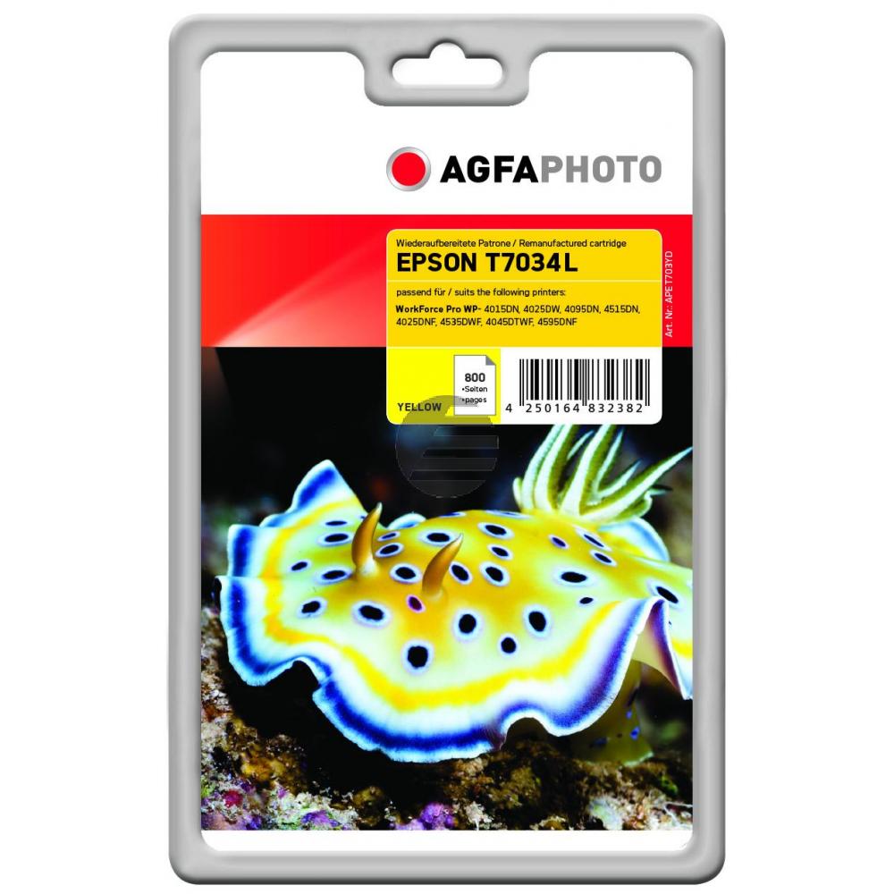 Agfaphoto Tintenpatrone gelb (APET703YD) ersetzt T7034
