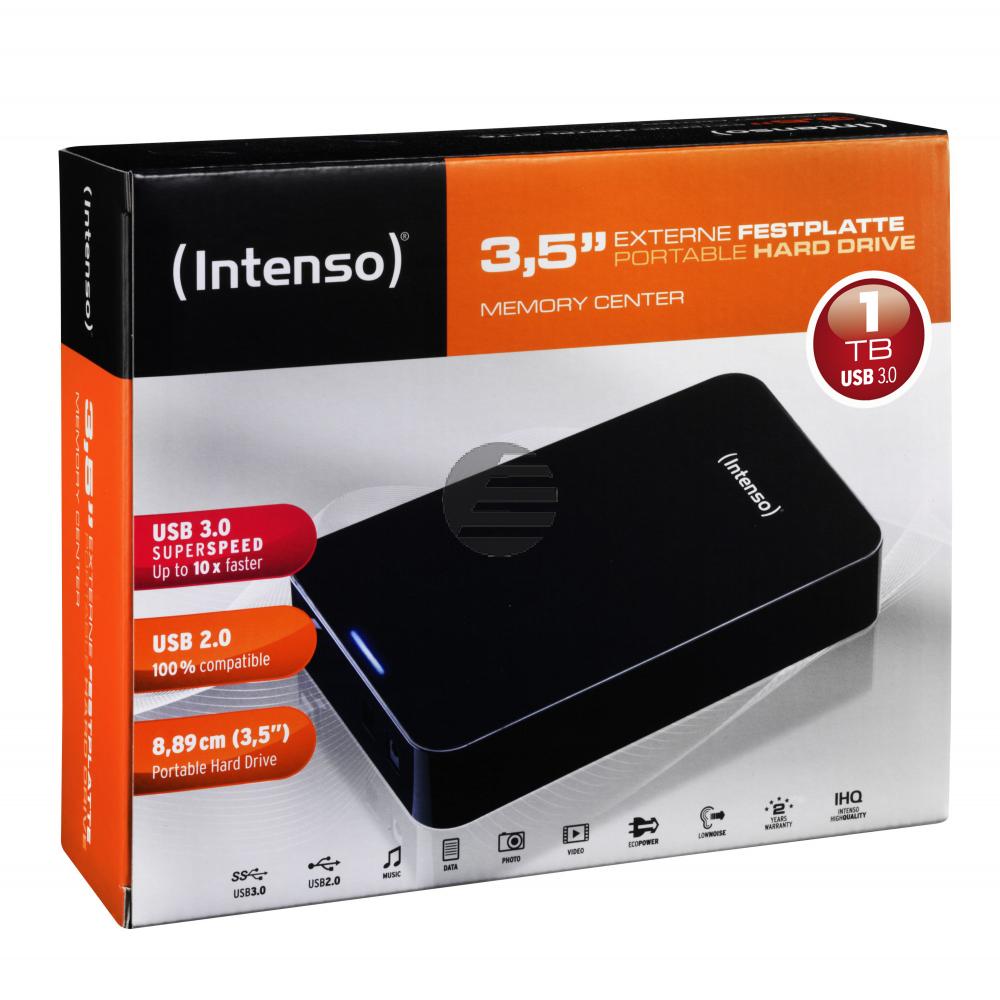 INTENSO 3.5 HDD FESTPLATTE EXTERN 1TB 6031560 USB 3.0 Memory Center schwarz