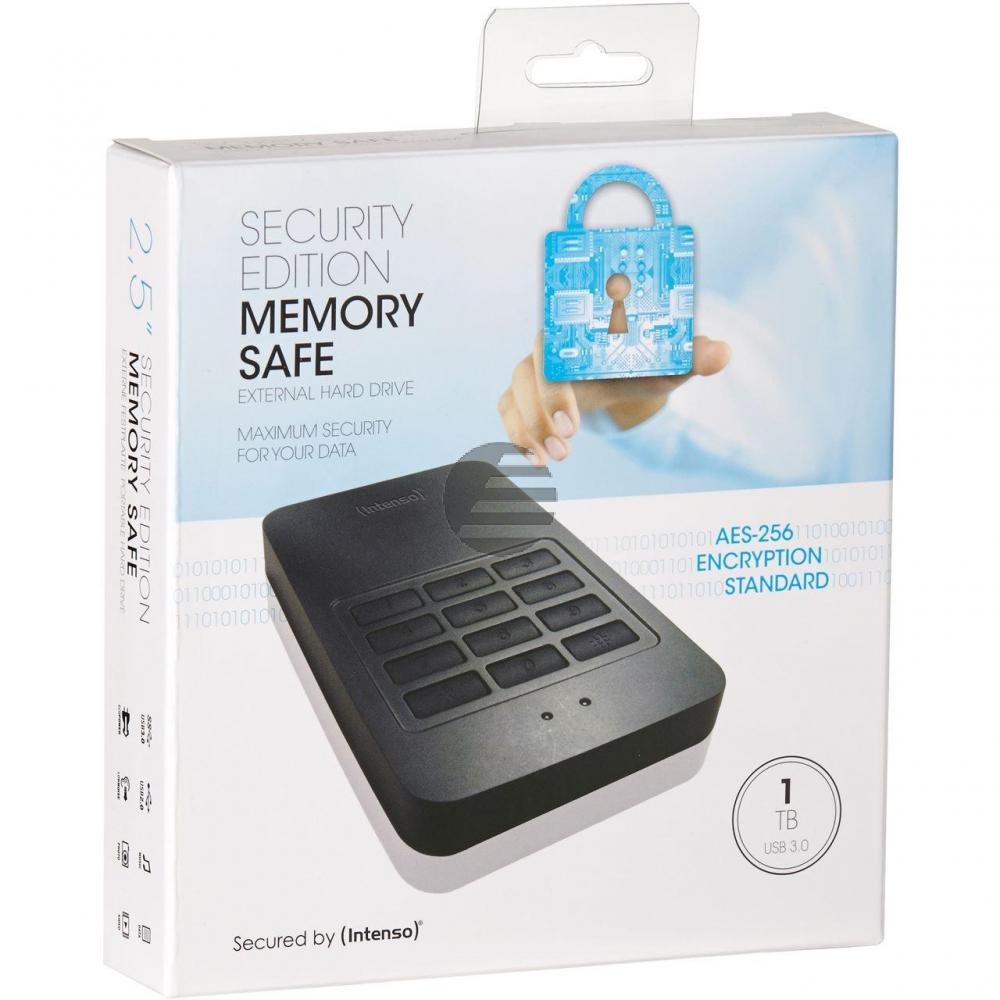 INTENSO 2.5 HDD FESTPLATTE EXTERN 1TB 6029562 USB 3.0 Memory Safe schwarz