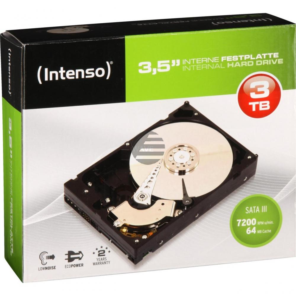 INTENSO 3.5 HDD FESTPLATTE INTERN 3TB 6513113 7200RPM/SataIII/64MB