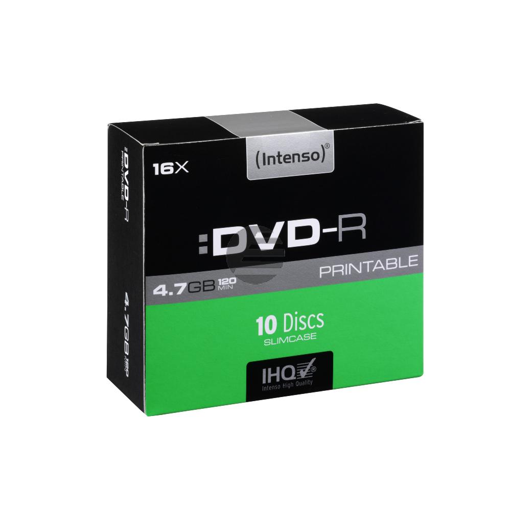 INTENSO DVD-R 4.7GB 16x (10) SC 4801652 Slim Case bedruckbar