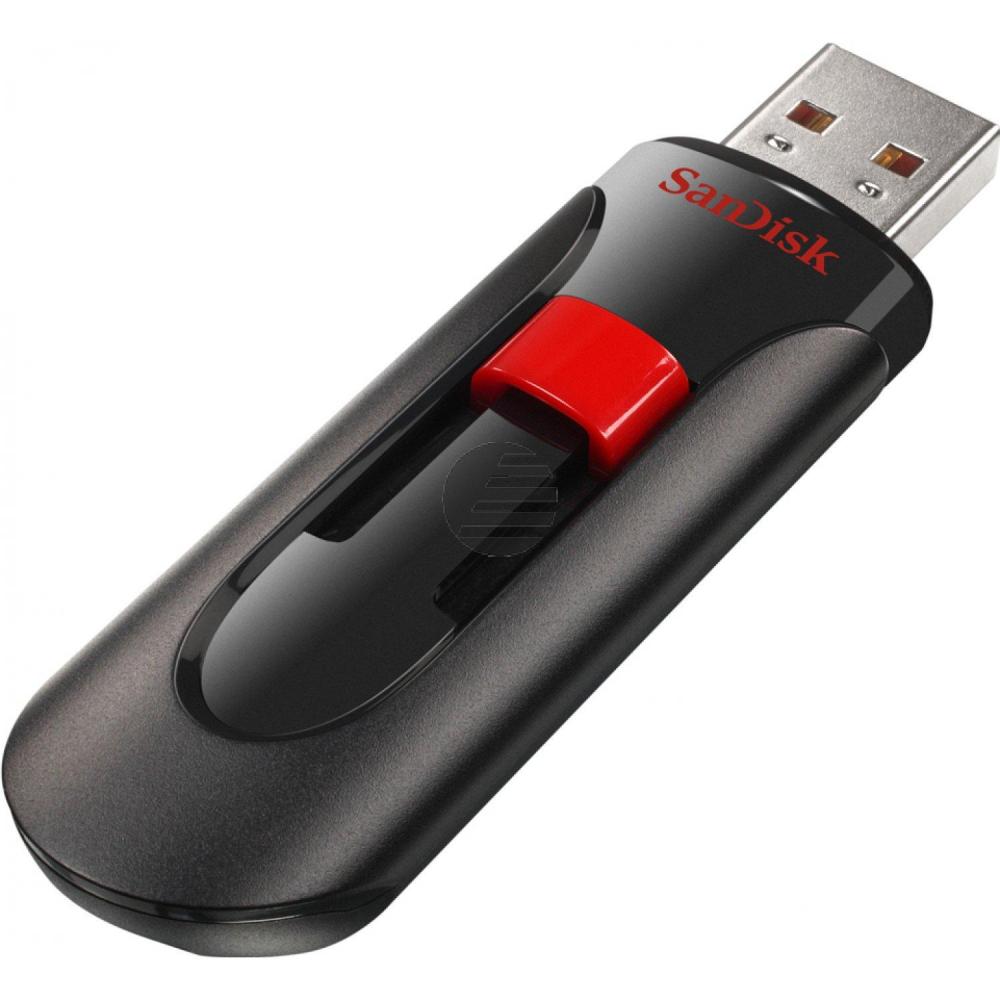 SANDISK CRUZER GLIDE USB STICK 64GB SDCZ60-064G-B35 USB 2.0 schwarz