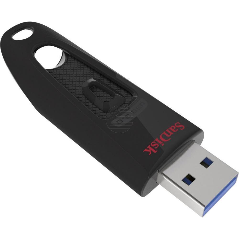 SANDISK CRUZER ULTRA USB STICK 64GB SDCZ48-064G-U46 USB 3.0 schwarz