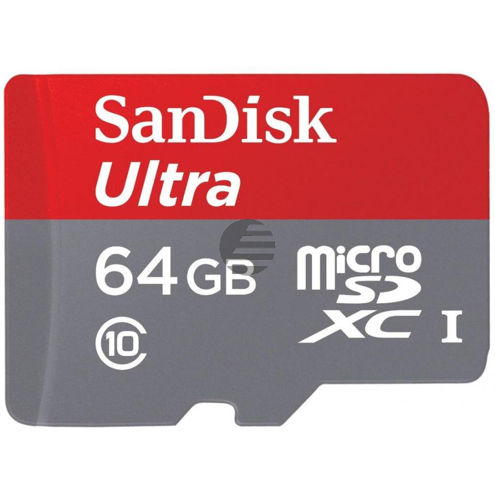 SANDISK ULTRA MICRO SDXC UHS-I KARTE 64G SDSQUNC064GGN6MA mit Adapter