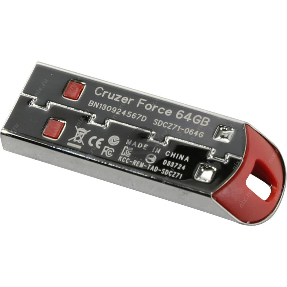 SANDISK CRUZER FORCE USB STICK 64GB SDCZ71-064G-B35 USB 2.0 anthrazit