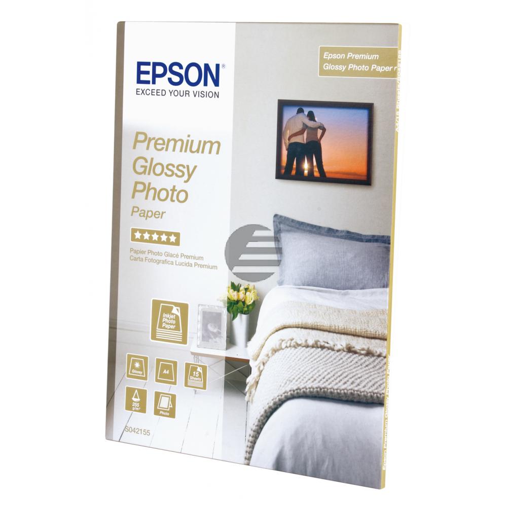 Epson Fotopapier glänzend 15 Blatt DIN A4 255 g/m² (C13S042155)