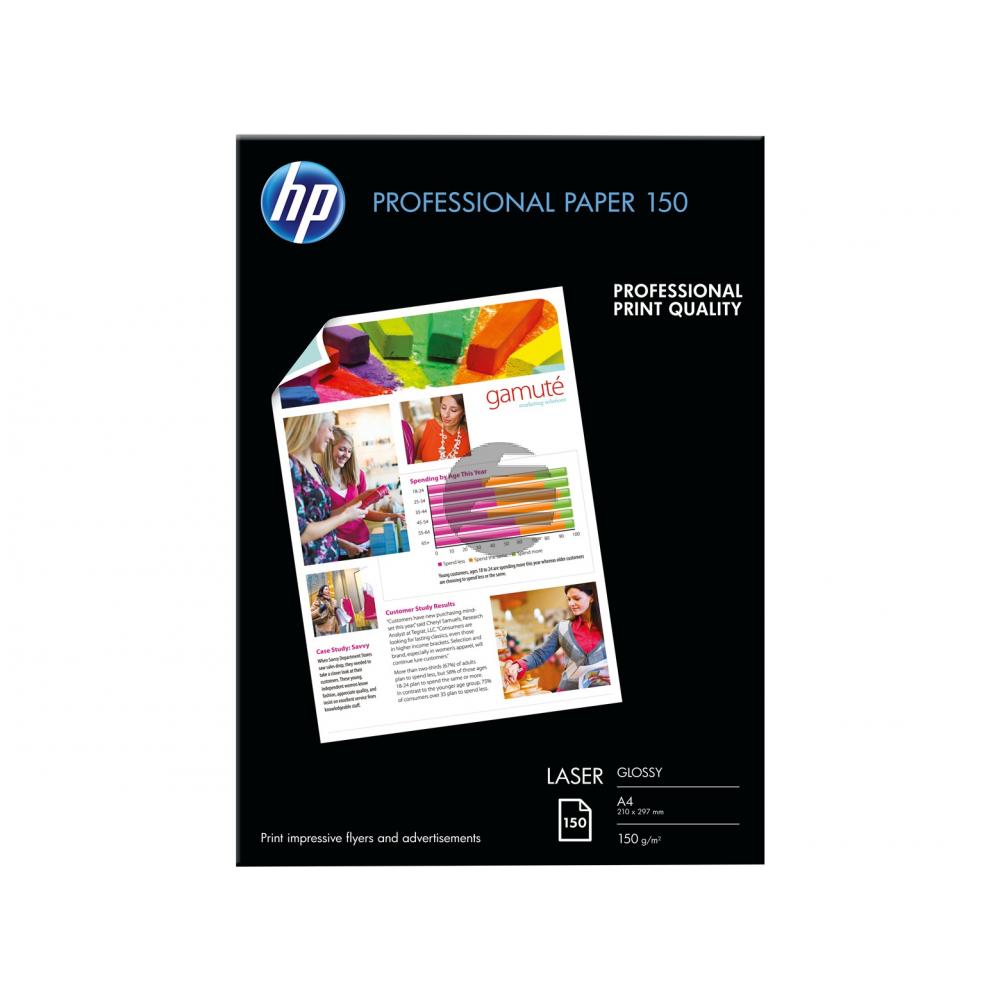 HP Normalpapier glänzend weiß 50 Blatt DIN A4 150 g/m² (CG965A)