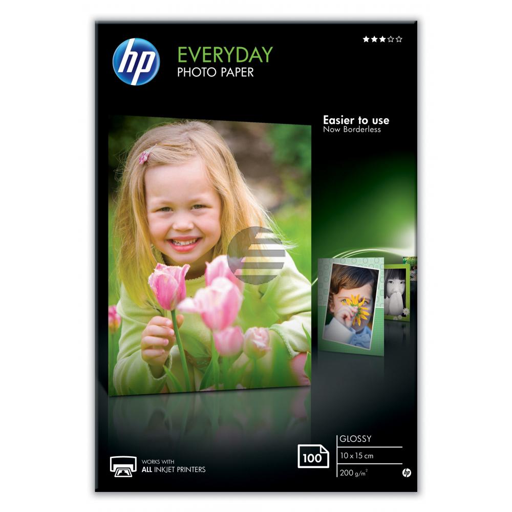 HP Fotopapier glänzend 100 Blatt 10 x 15 cm 200 g/m² (CR757A)