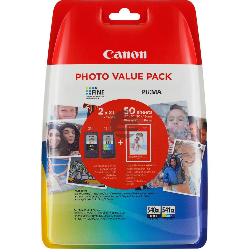 Canon Tintenpatrone cyan/magenta/gelb, schwarz (5222B014, CL-541XL, PG-540XL)