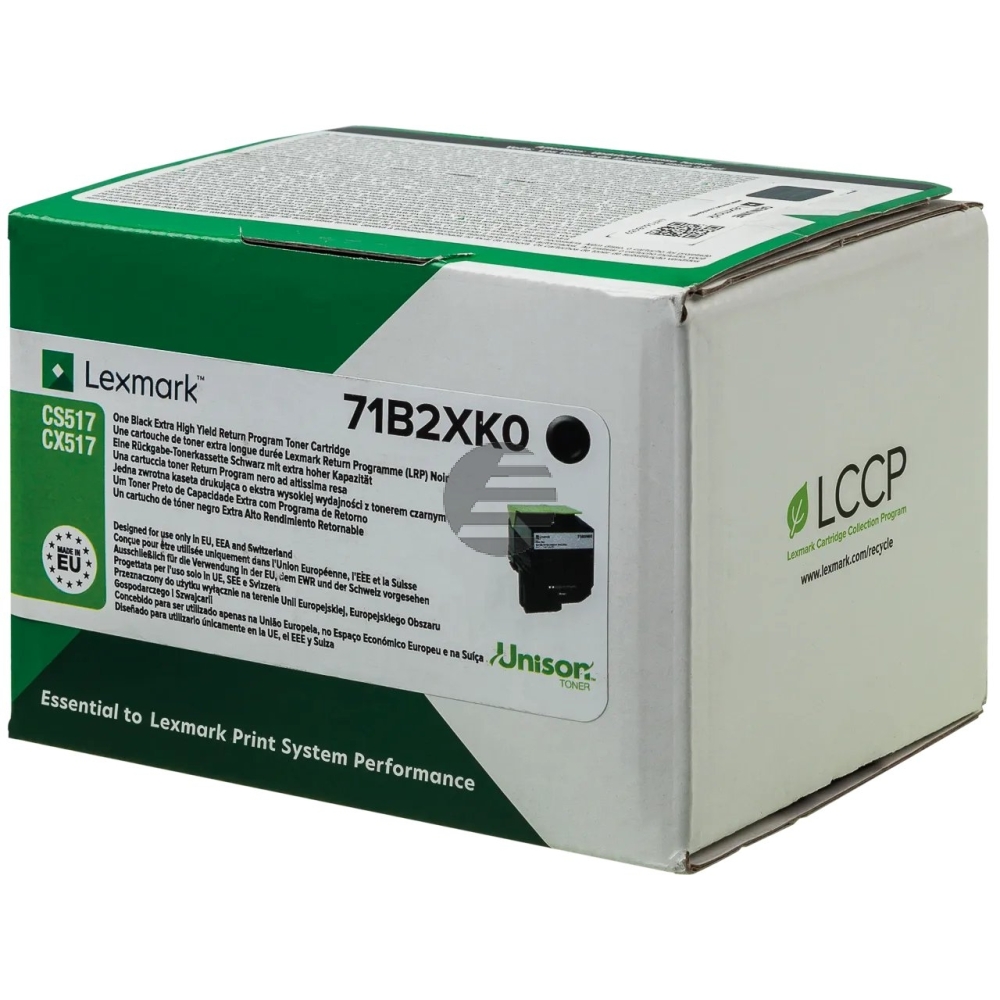 Lexmark Toner-Kit Return schwarz HC plus (71B2XK0)