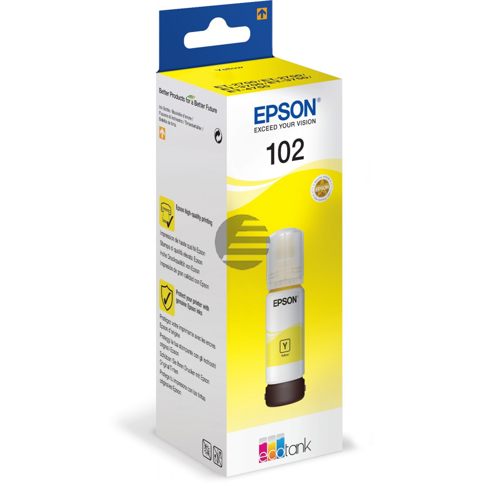 Epson Tintennachfüllfläschchen gelb (C13T03R440, 102)