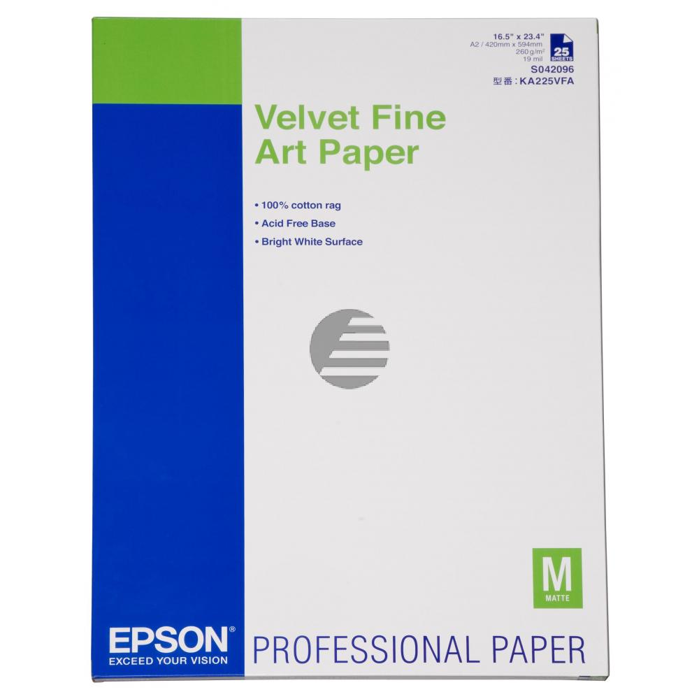 EPSON Art Papier A2 25 Blatt 260 g/qm velvet fine Art