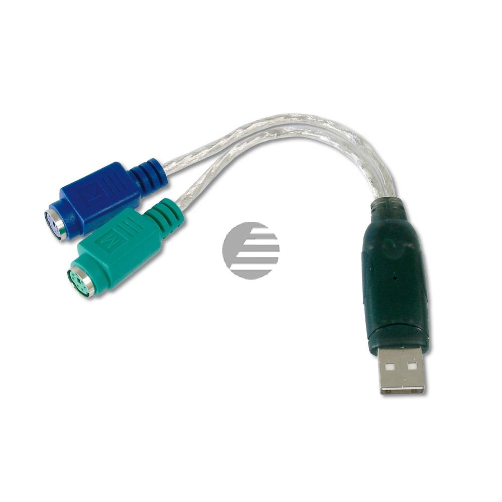 Kabel USB to PS2 Adapter USB Am to 2 x Mini-Din 6/F