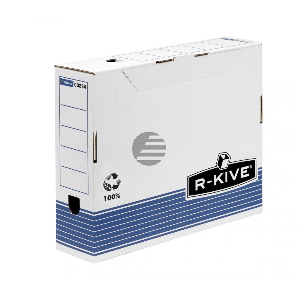Fellowes Archivbox R-Kive Prima blau/weiß 80 x 311 x 255 mm