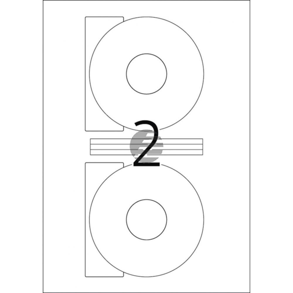 Herma CD/DVD-Etiketten weiß Inh.200