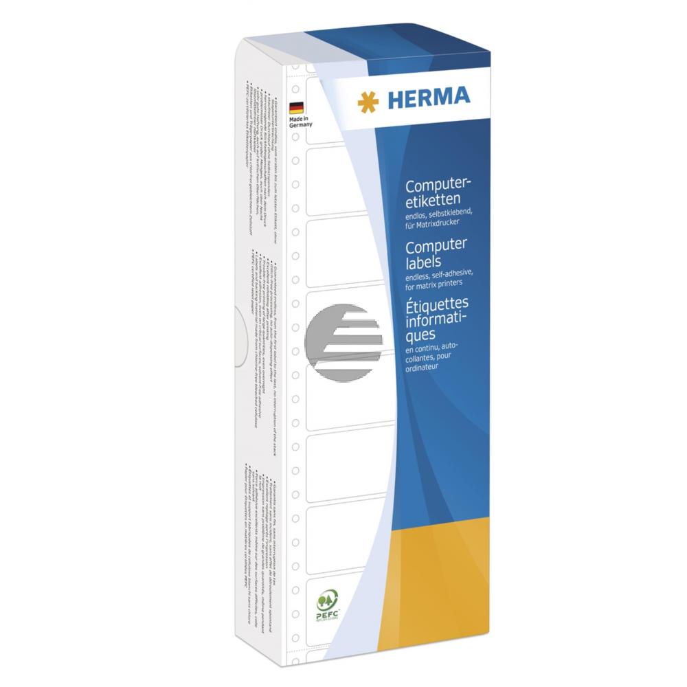 Herma Computeretiketten weiĂ 101,6 x 48,4 mm Papier matt Inh.2000 1-bahnig