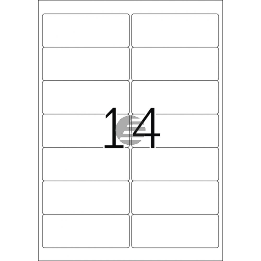 Herma Etiketten A4 weiß 99,1 x 38,1 mm Papier matt Inh.1400